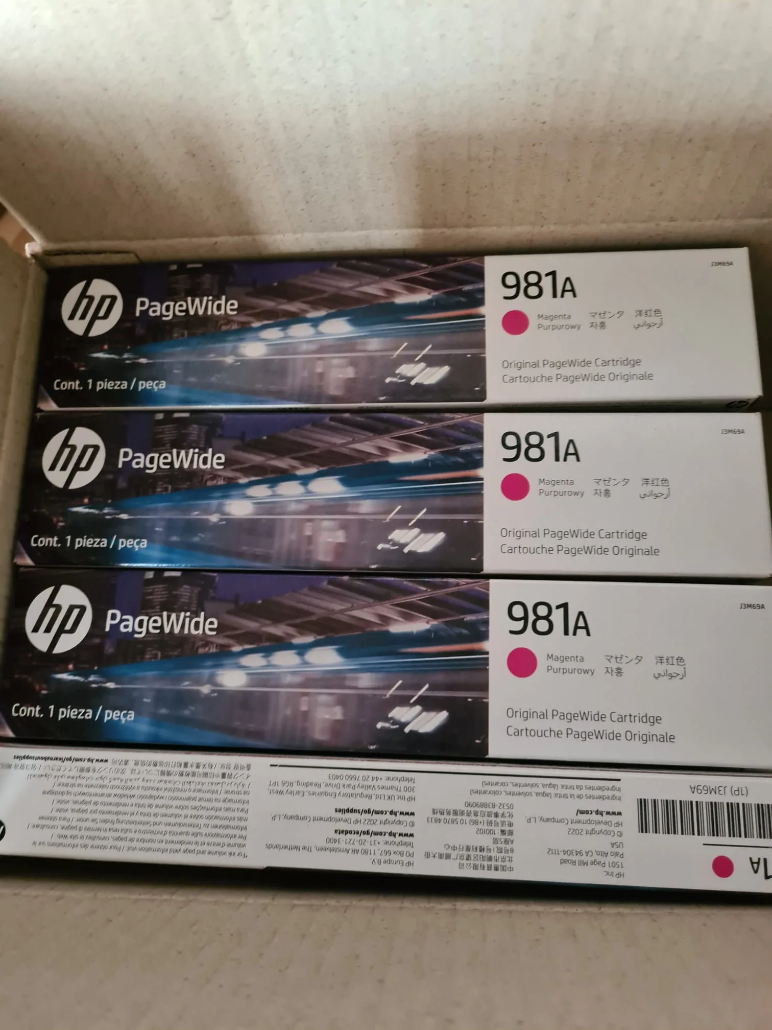 Original HP cartridges 981a, 4-Color set thumbnail