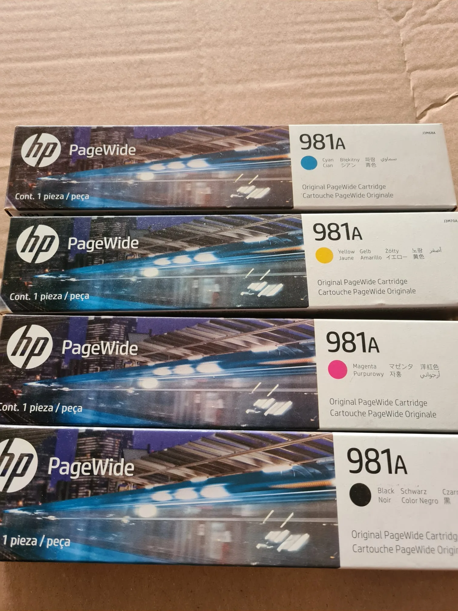 Original HP cartridges 981a, 4-Color set thumbnail